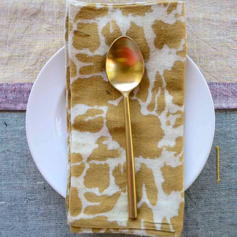 YAN YELLOW GOLD NAPKIN BY ICHCHA (SET OF 4)