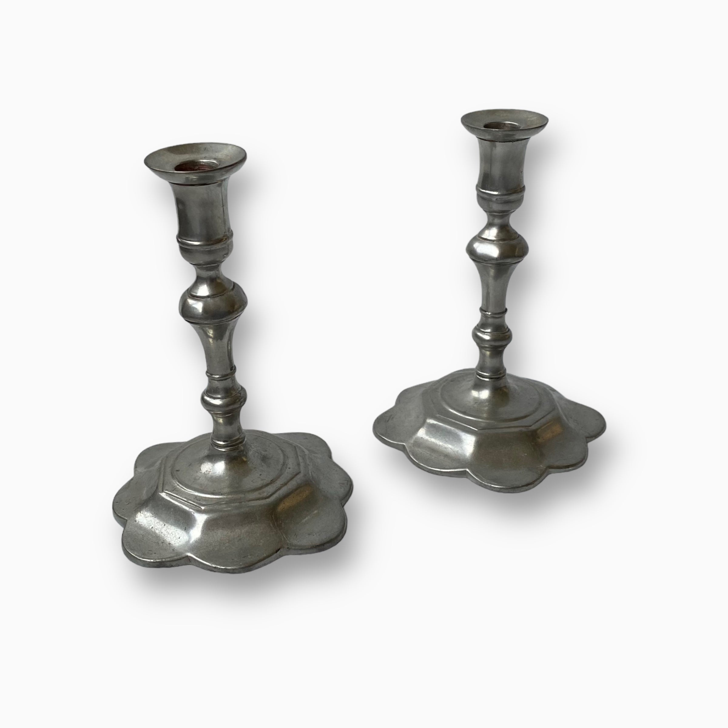 Colonial Bobeche Candle Holder in Pewter