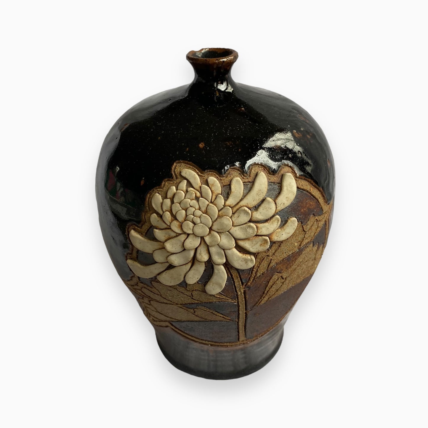 Black Floral Vase