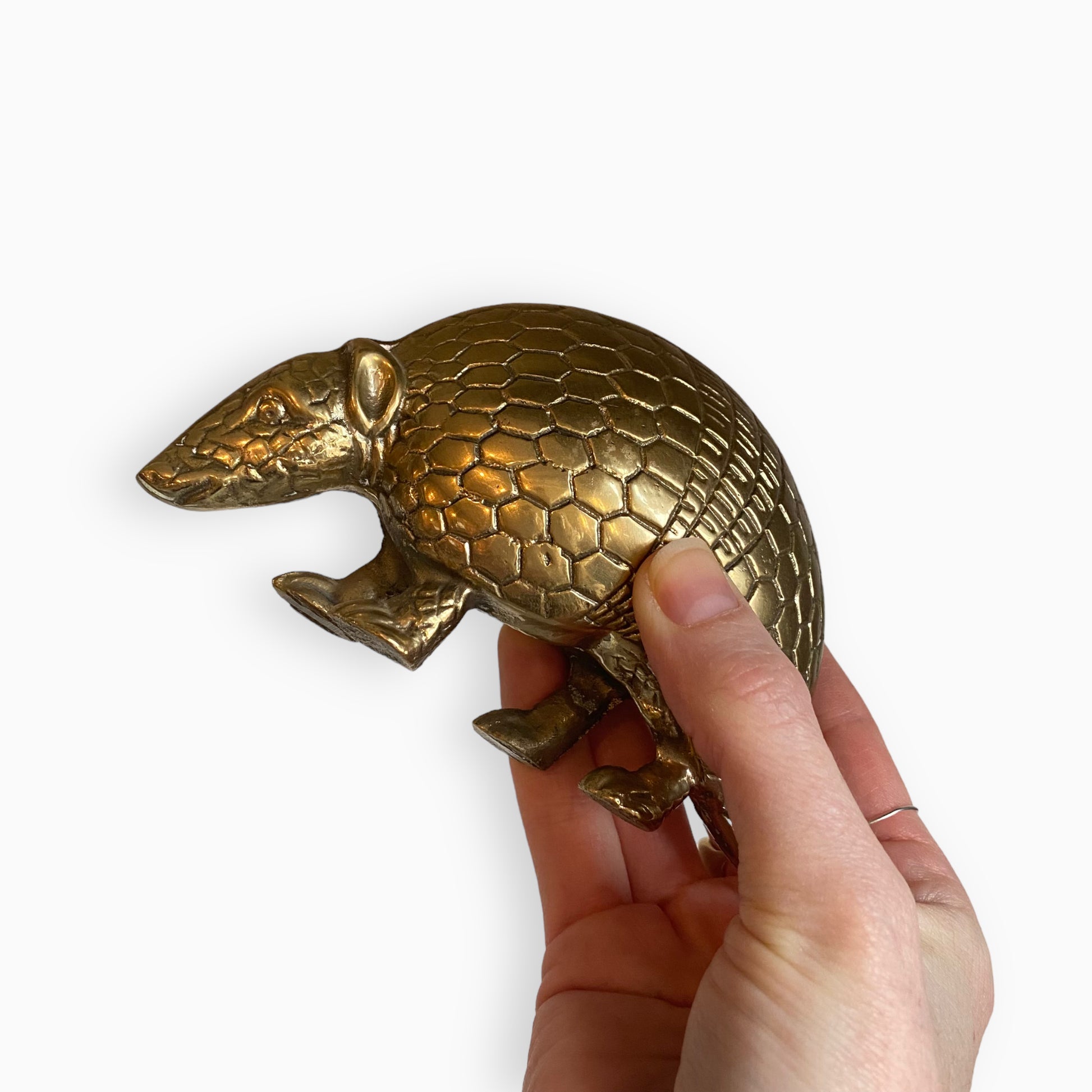 Vintage Brass Armadillo Figurine