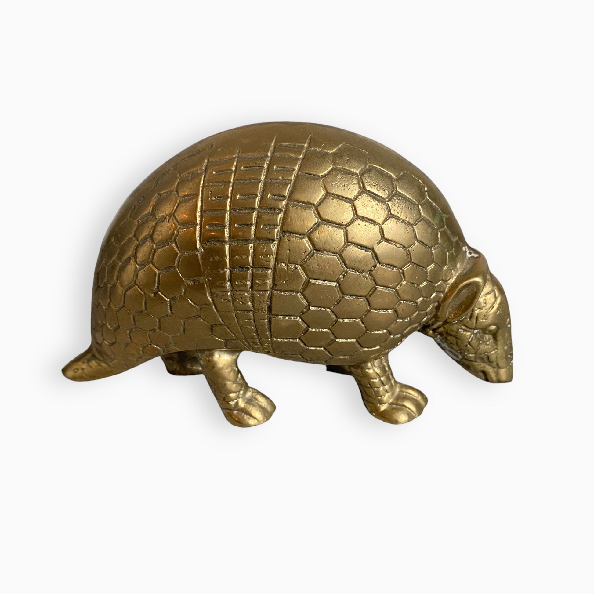 Vintage Brass Armadillo Figurine