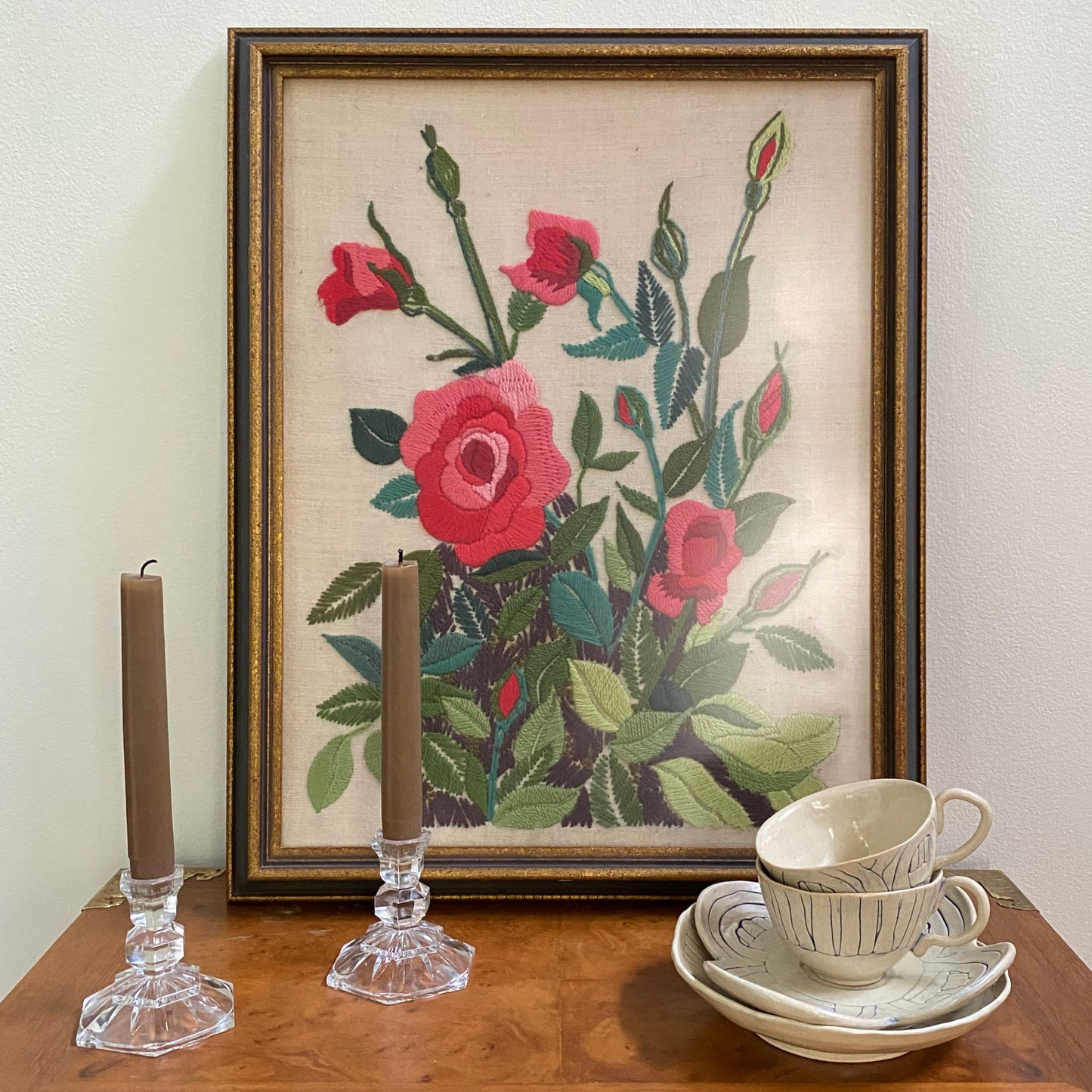 ROSE CREWELWORK