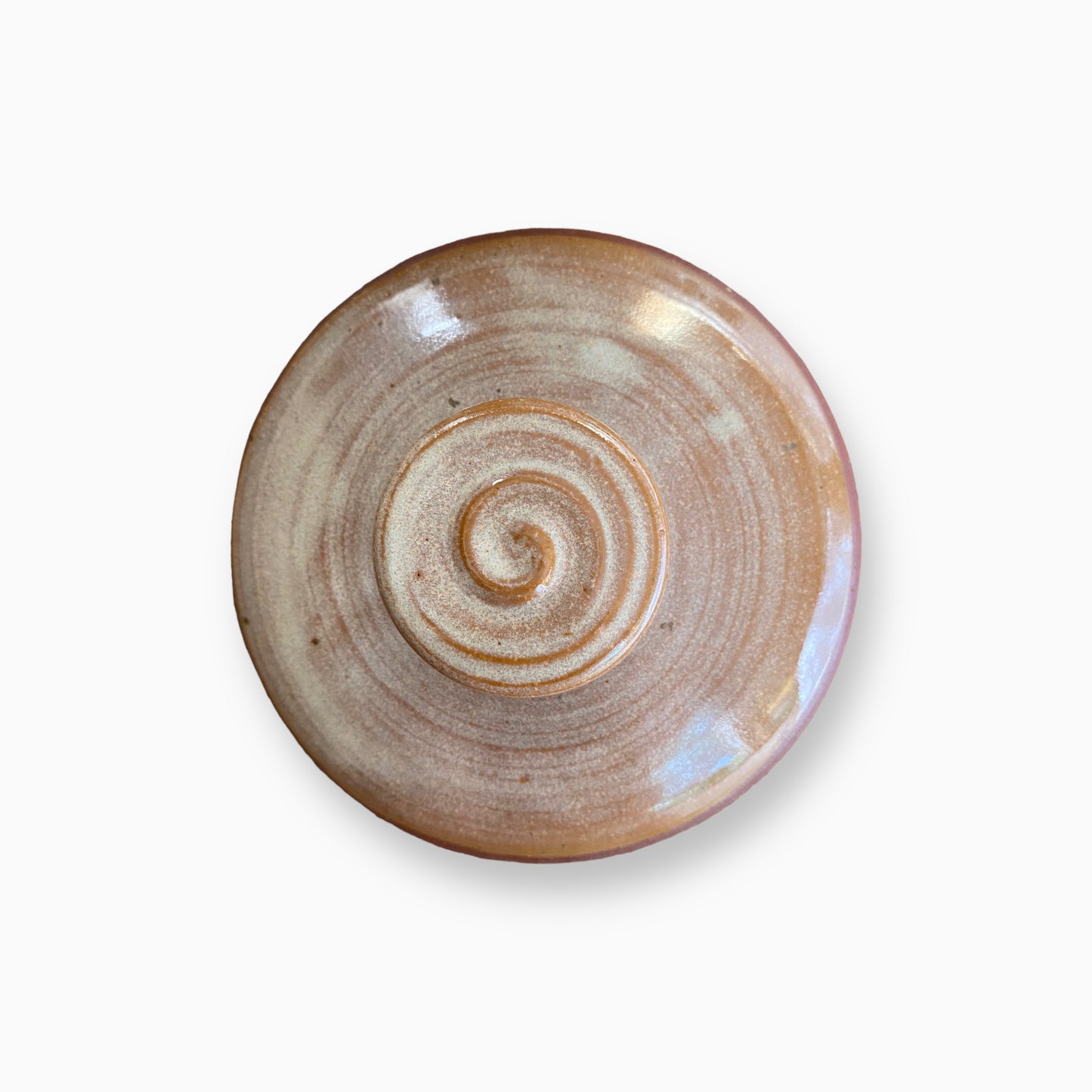 TAN CERAMIC CANISTER WITH LID