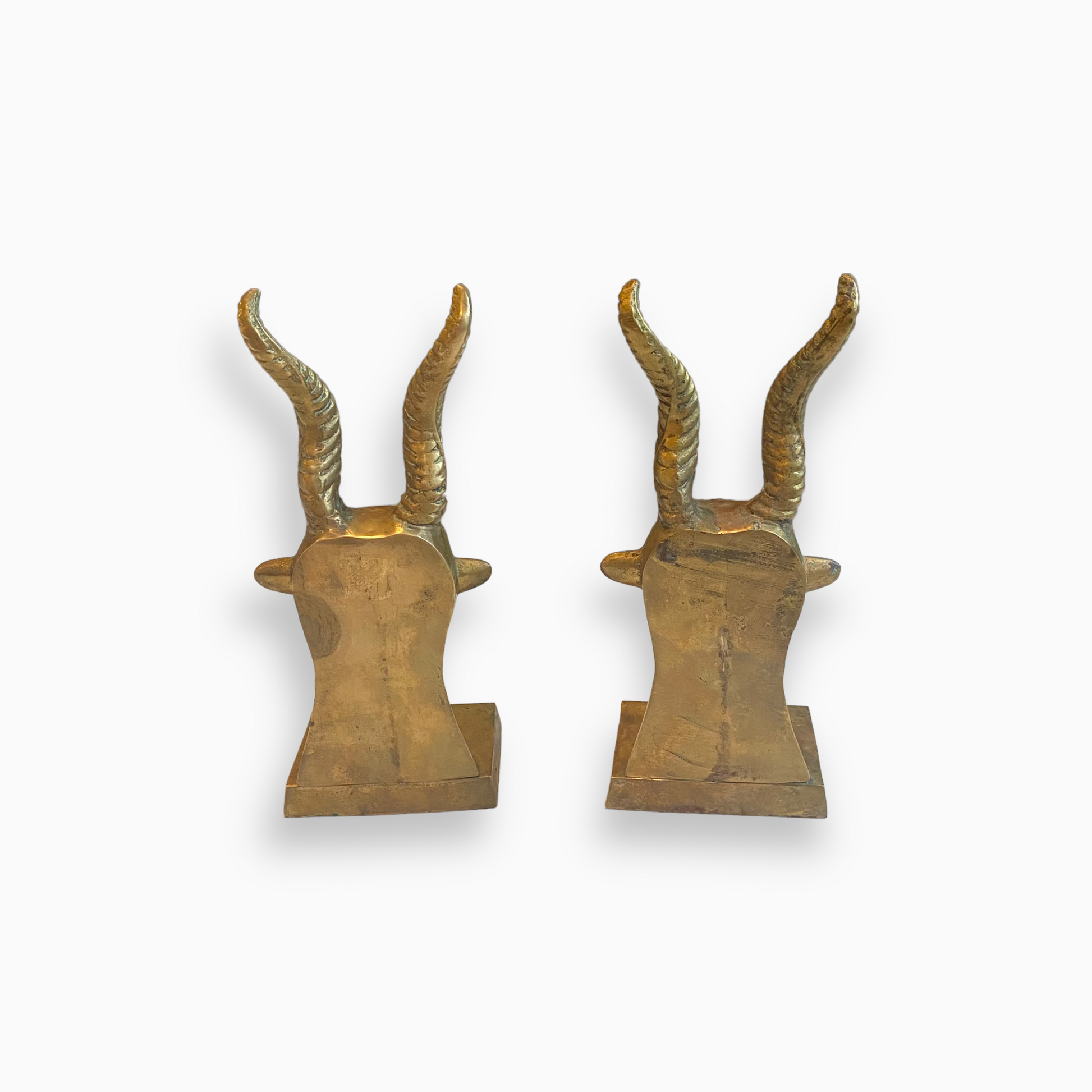 Vintage Brass Antelope or Gazelle Bookends
