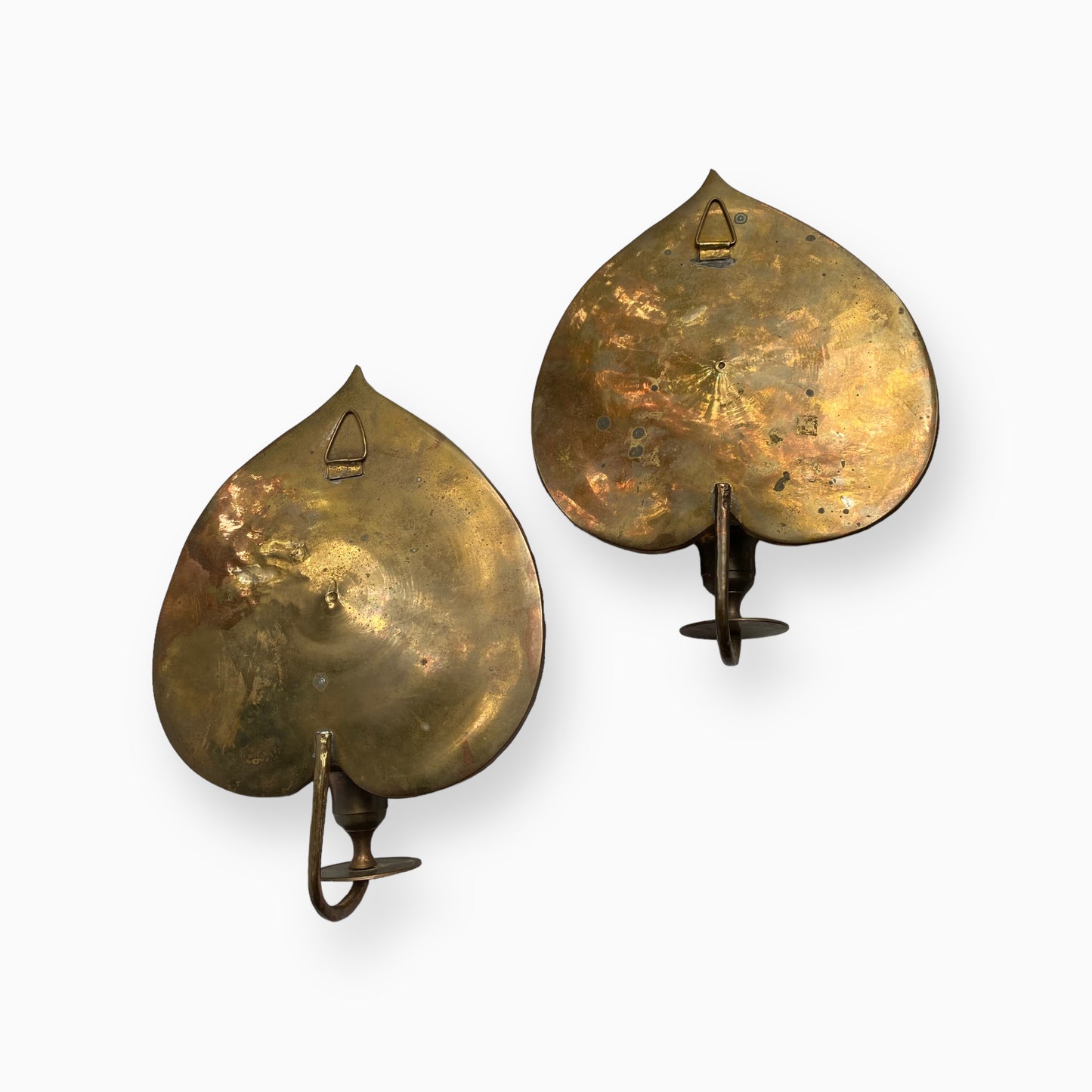 BRASS LEAF CANDLE SCONCES