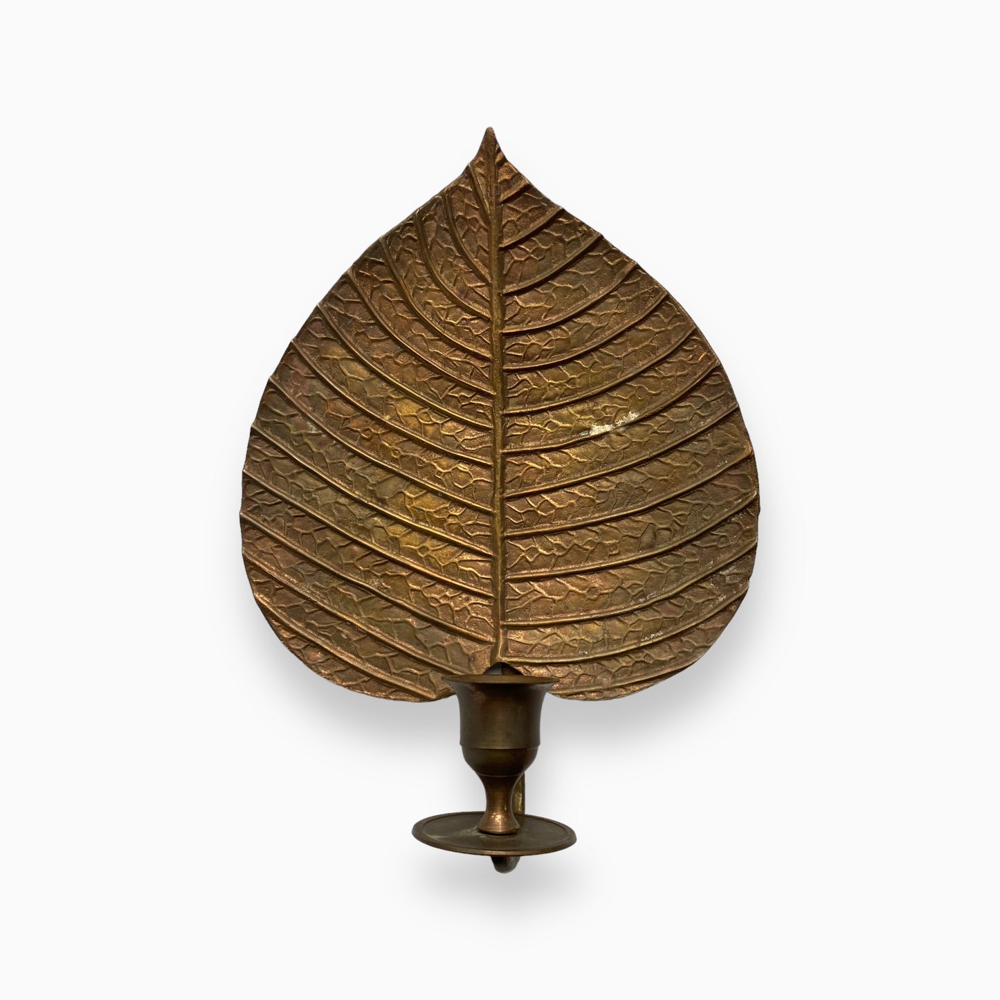 BRASS LEAF CANDLE SCONCES