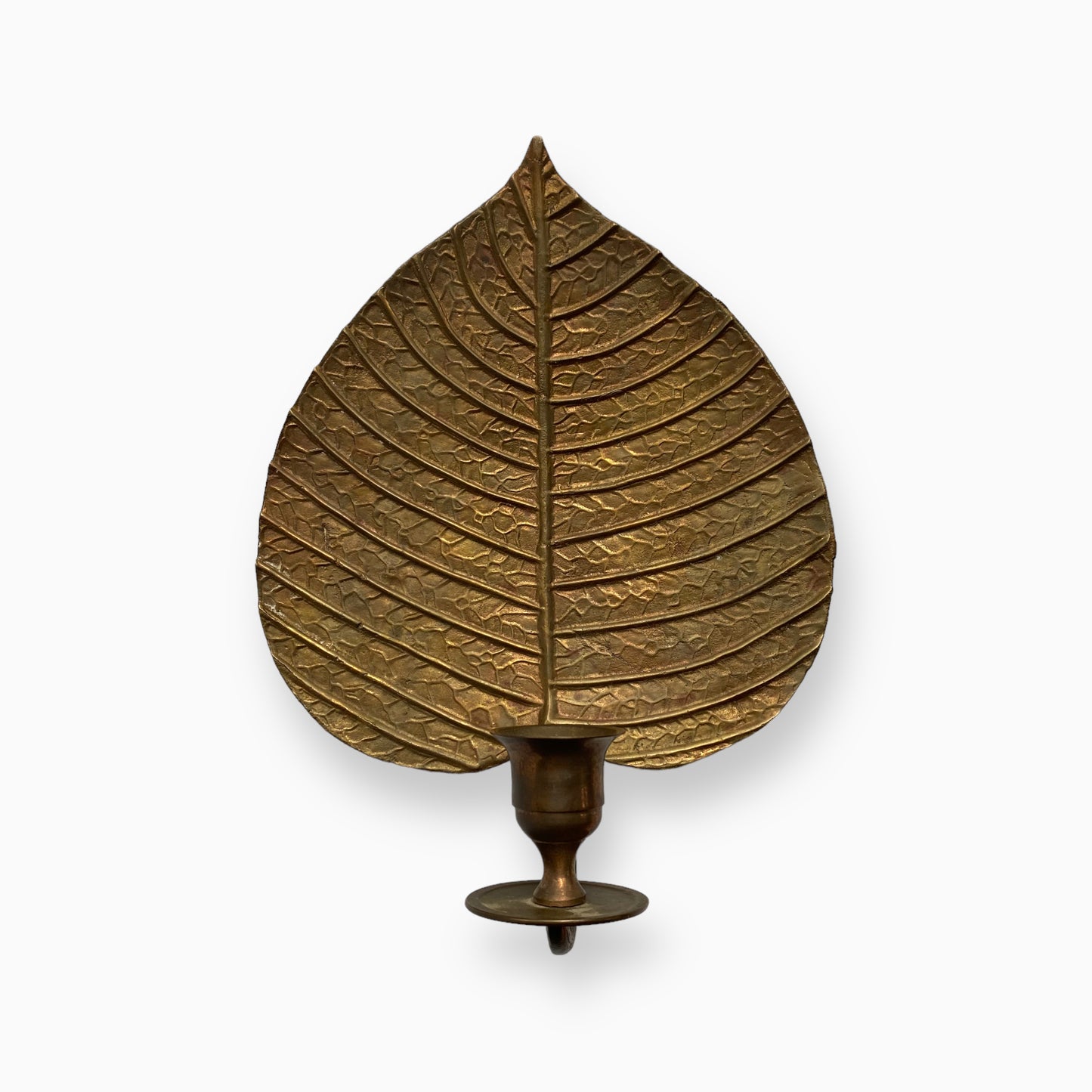 BRASS LEAF CANDLE SCONCES