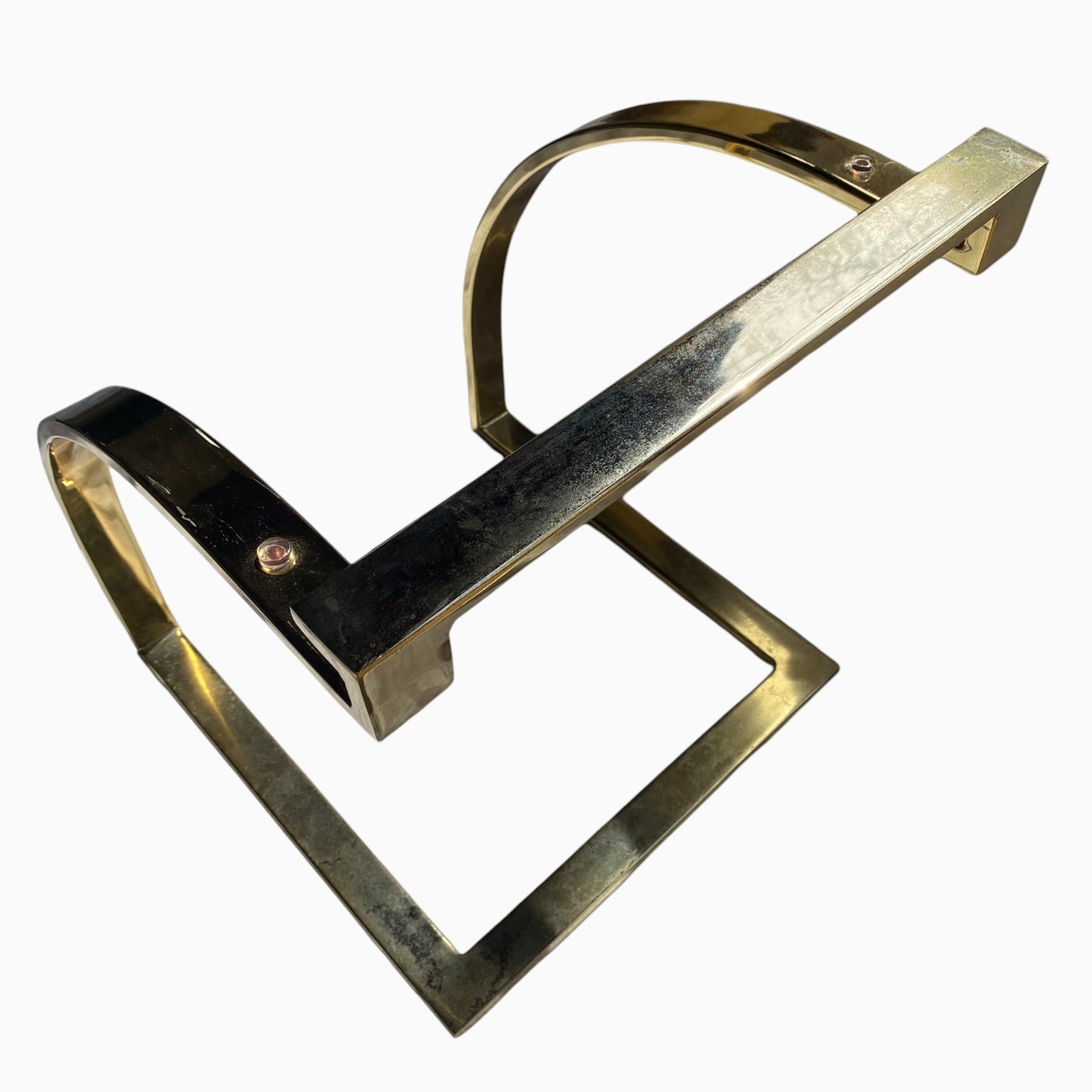 GLASS AND BRASS NESTING TABLES