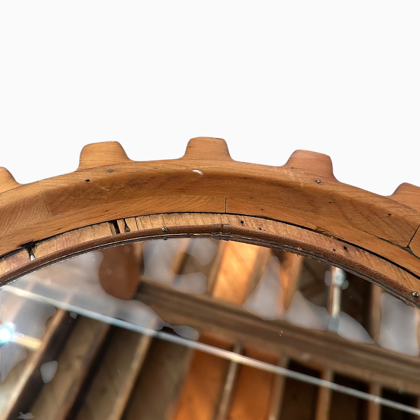 WOODEN COG MIRROR