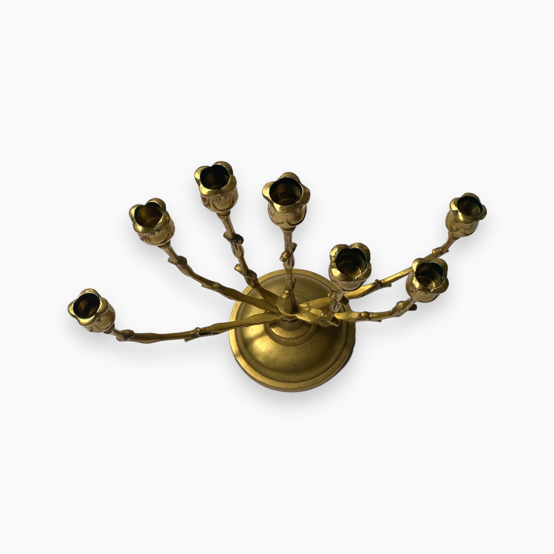 Vintage Rotational Brass Candelabra