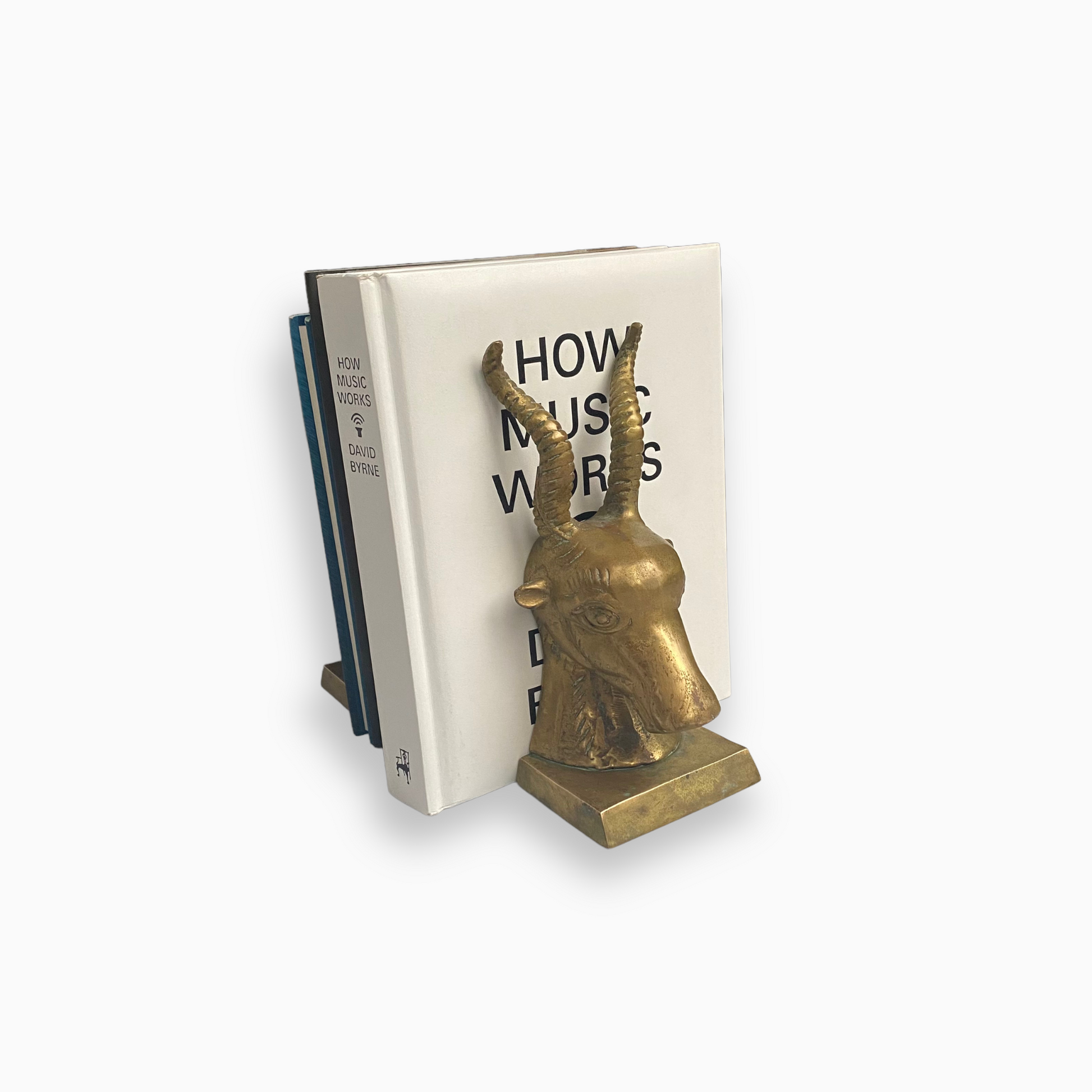 Vintage Brass Antelope or Gazelle Bookends