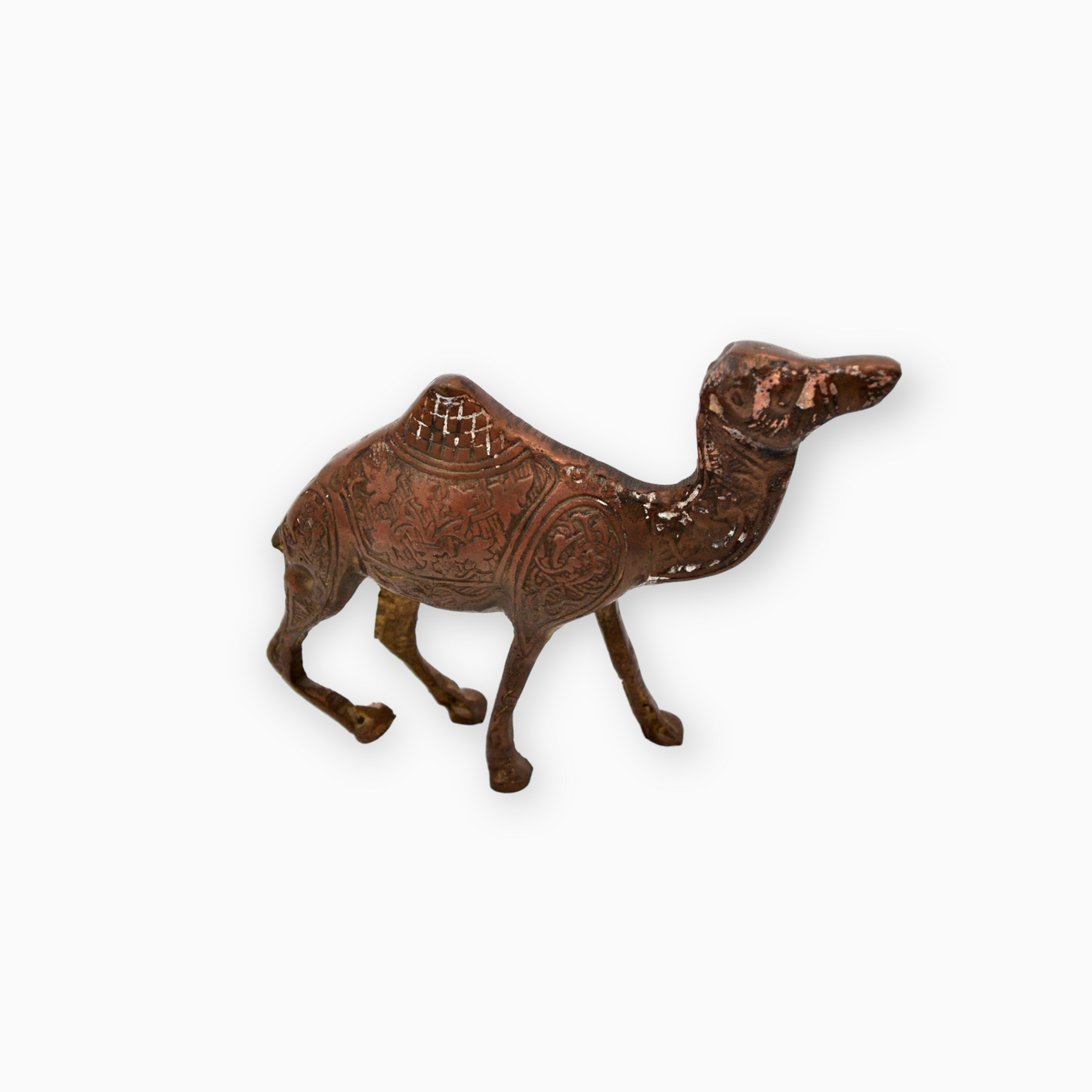PAIR OF BRASS CAMELS