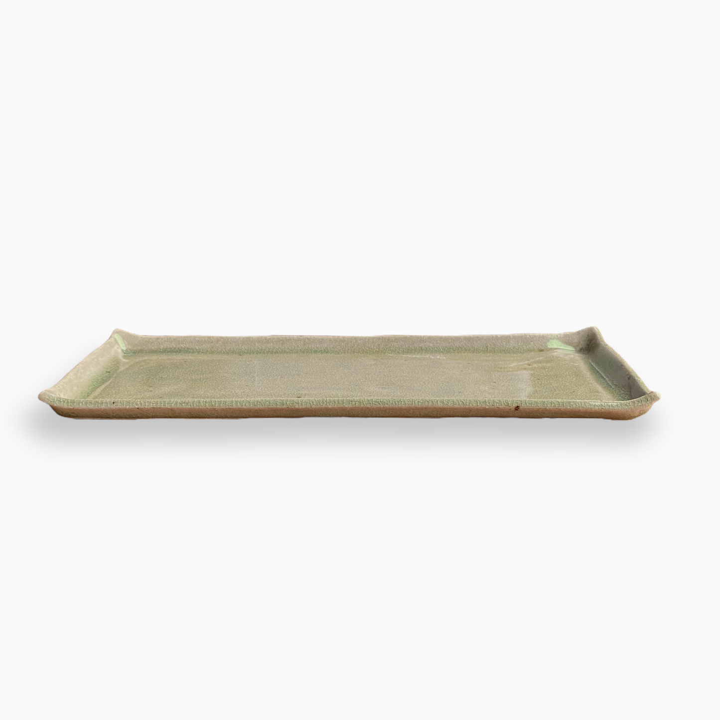 GREEN CERAMIC TRAY