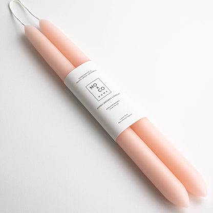 MO & CO HOME BEESWAX DIPPED CANDLES, PINK ROSE 14"