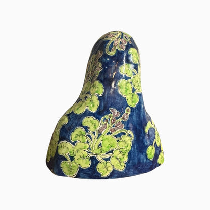 Antique ceramic majolica Madonna Virgin Mary bust made by Angelo Minghetti of Bologna, Italy.