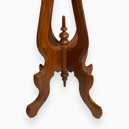 Antique Victorian Marble Top Pedestal Side Table