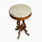 Antique Victorian Marble Top Pedestal Side Table
