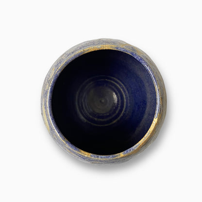 VINTAGE BLUE DRIP GLAZE CERAMIC ART POTTERY VASE