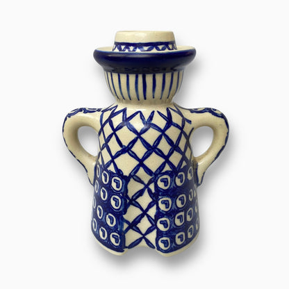 VINTAGE BOLESłAWIEC POTTERY STONEWARE CERAMIC CANDLESTICK