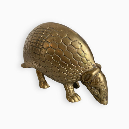 Vintage Brass Armadillo Figurine