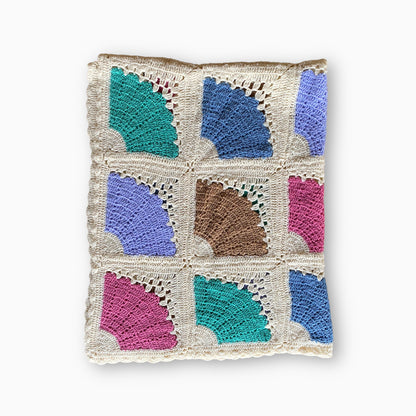 COLORFUL CROCHET FAN AFGHAN