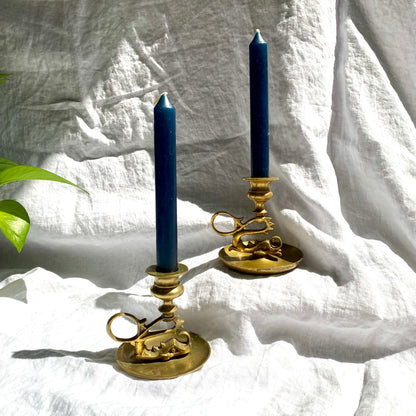 VINTAGE BRASS CHINESE DRAGON CANDLESTICKS