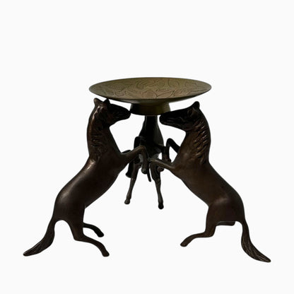 METAL BUCKING HORSES SCULPTURE