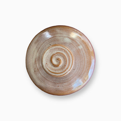 TAN CERAMIC CANISTER WITH LID