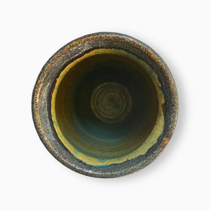 TEAL GLAZE POTTERY VASE
