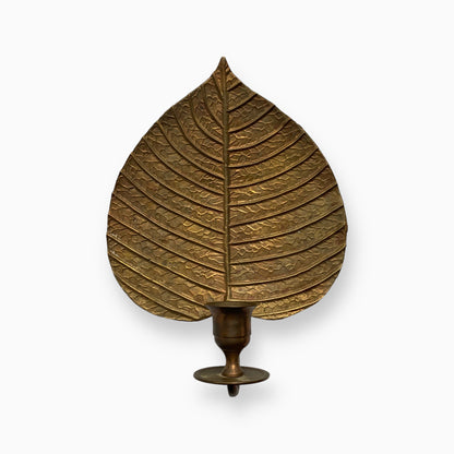 BRASS LEAF CANDLE SCONCES