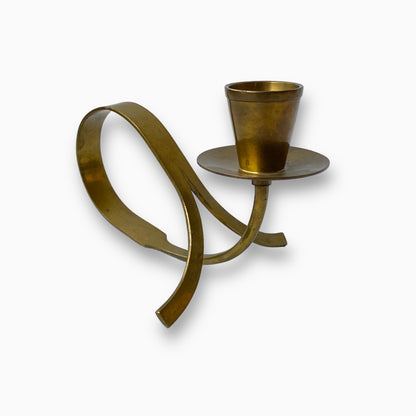 VINTAGE BRASS LOOP CANDLESTICK FROM INDIA