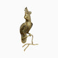Vintage brass perched cockatoo statue