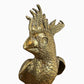 Vintage brass perched cockatoo statue