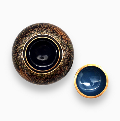 Vintage Floral Cloisonne Jar