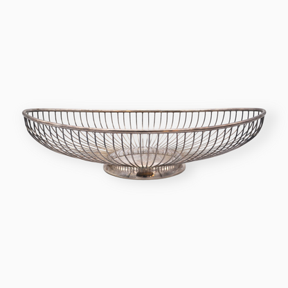 Vintage Italian Silver Plated Wire Fruit or Bread Basket