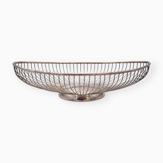 Vintage Italian Silver Plated Wire Fruit or Bread Basket