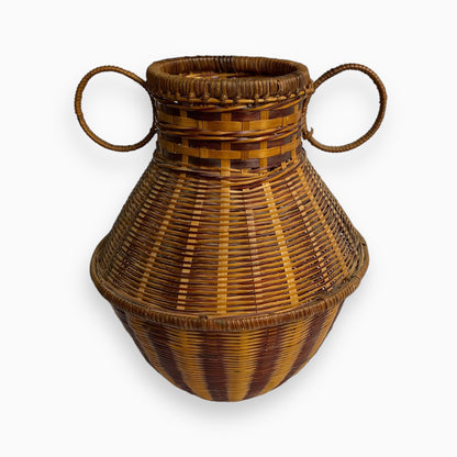 WICKER RATTAN VASE