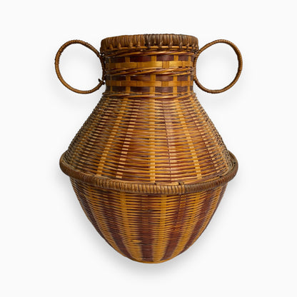 WICKER RATTAN VASE