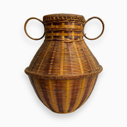 WICKER RATTAN VASE