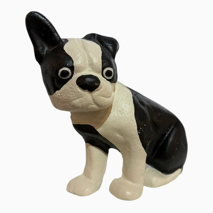 Vintage Cast Iron Boston Terrier Door Stop 