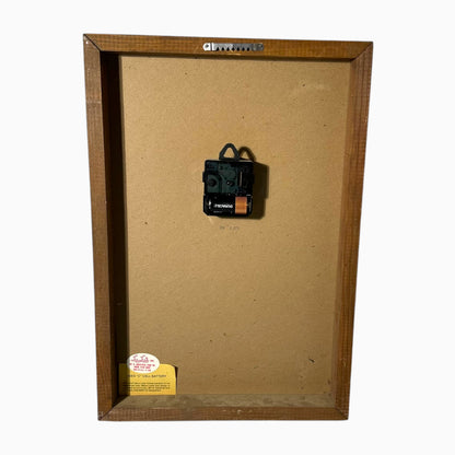 Vintage Stained Glass Floral Wall Clock 1970s 