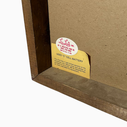 Vintage Stained Glass Floral Wall Clock 1970s 