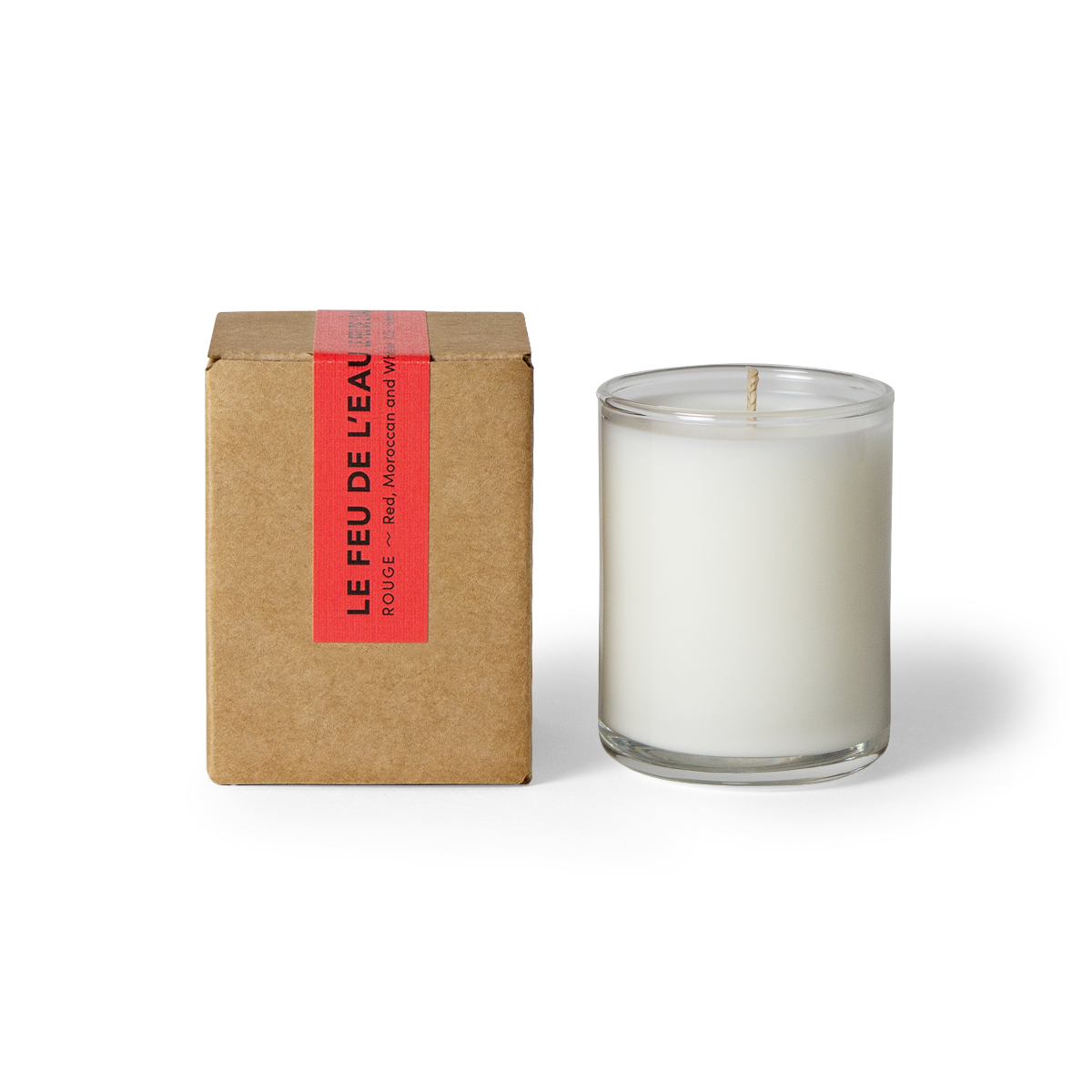 LE FEU DE L'EAU GLASS VOTIVE - ROUGE