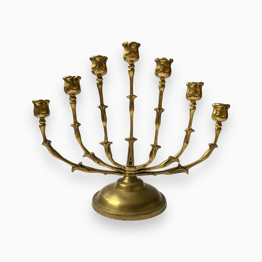 Vintage Rotational Brass Candelabra