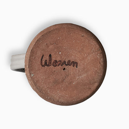 WHITE SPECKLED CERAMIC PITCHER