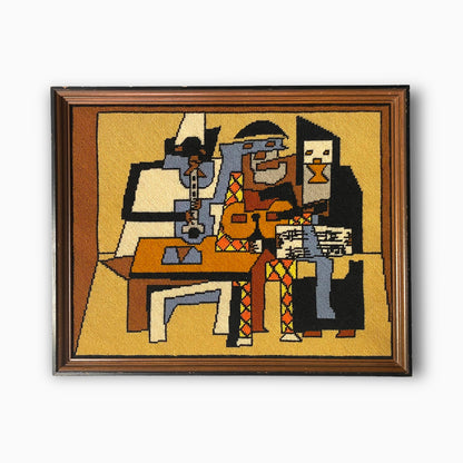 PICASSO'S "THREE MUSICIANS" NEEDLEPOINT