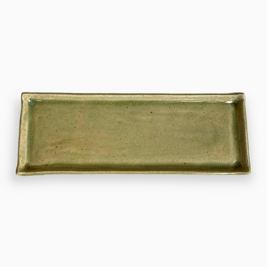 GREEN CERAMIC TRAY