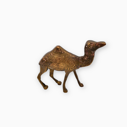 PAIR OF BRASS CAMELS