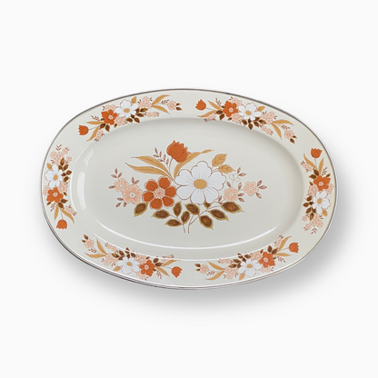 FLORAL SERVING PLATTER